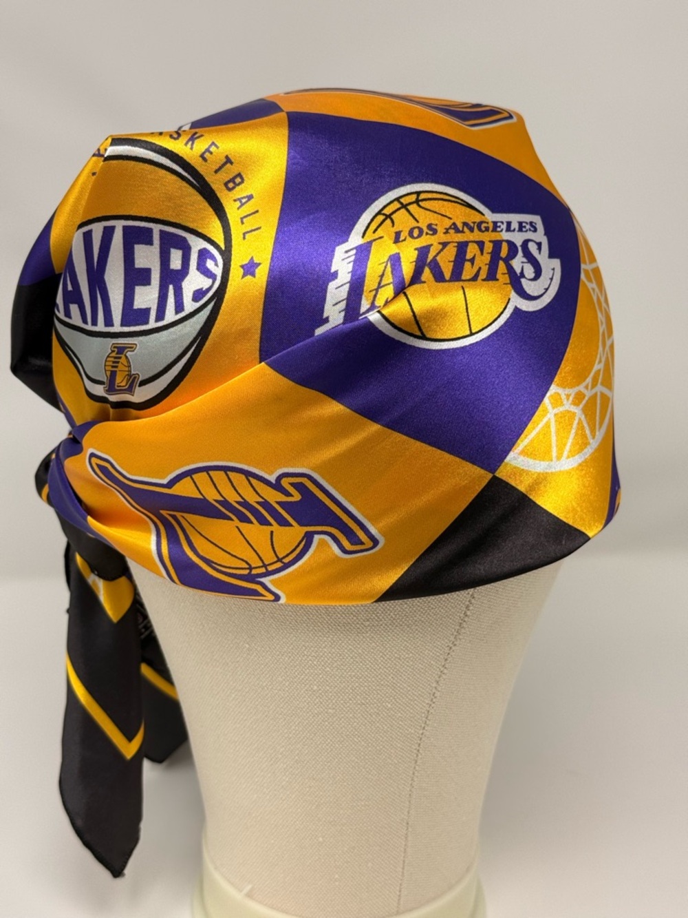 Los Angeles Lakers Satin Headscarf - Purple & Gold